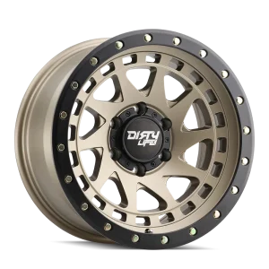 Dirty Life – ENIGMA – Gold – 17″x9″ -12mm – All weather Wheels – 9311-7973MGD12